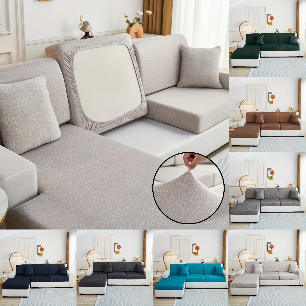 Soft Stretchy L shaped Sofa Cushion Covers Comfortable - Temu