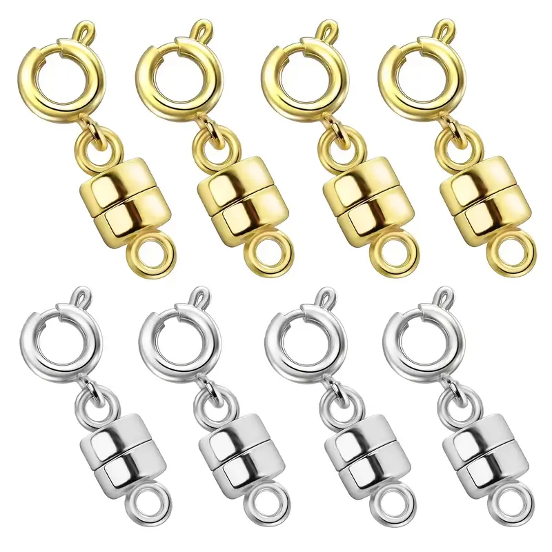 Magnetic Necklace Clasps And Closures 18k Gold And Silver - Temu