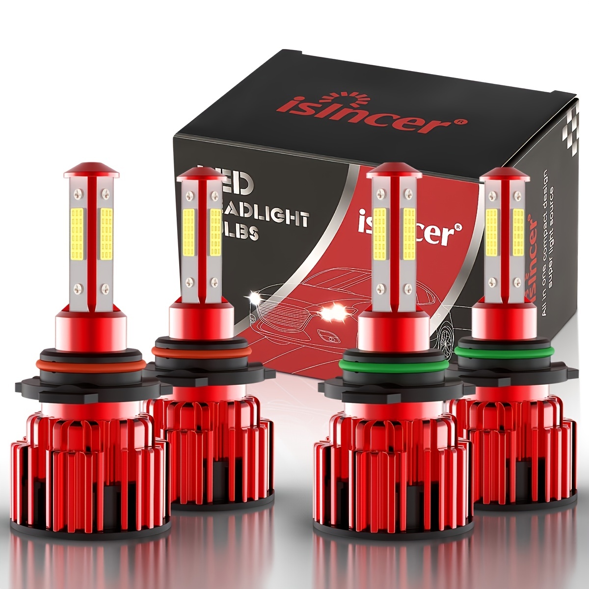 Super Bright 6000k Led Headlight Kit 9005/9006 High Low Beam - Temu