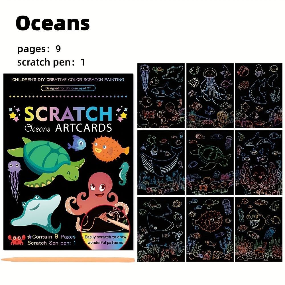 Scratch Art Books Scratch Art Paper Pen Black Scratch Paper - Temu