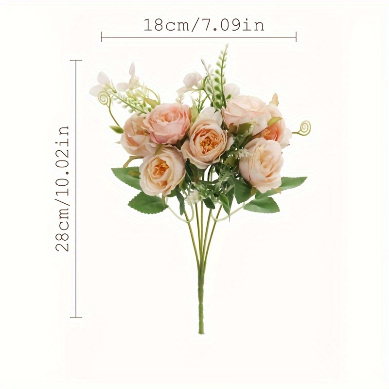 Retro Artificial Rose Flower Simulation Rose Bouquet - Temu