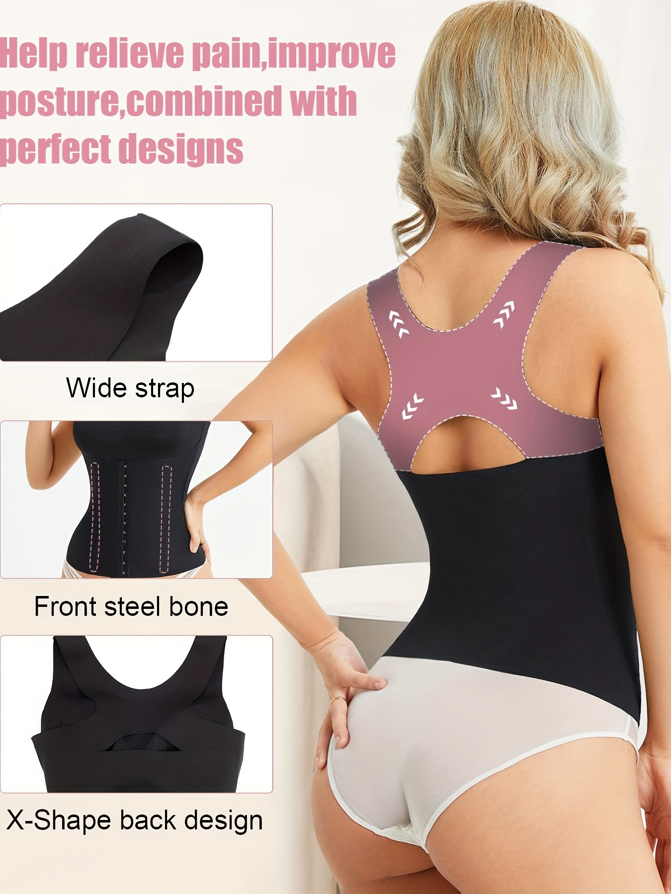 Waist Trainer Vest For Women Underbust Corset Slimming Body Shaper Tummy  Control Cincher