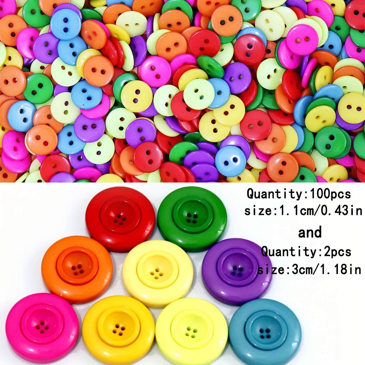 100pcs 2pcs multi color resin button sewing button clothing diy accessories button