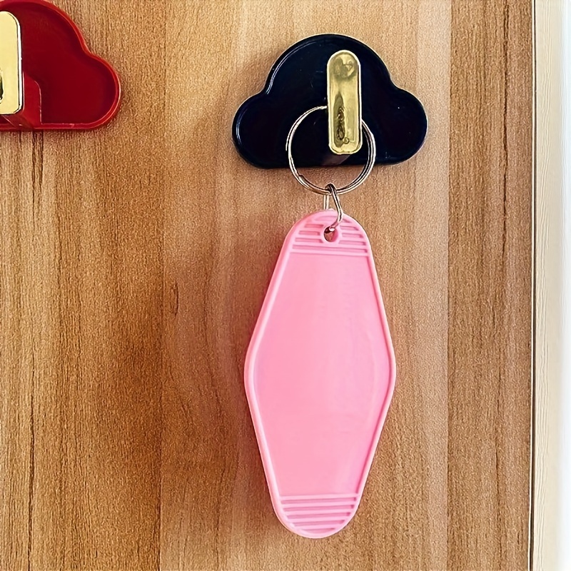 Motel Keychain for Men, Blank Hotel Keychains DIY Vintage Keychains Blanks for Vinyl Plastic Heat Transfer Keychain for Men,Temu