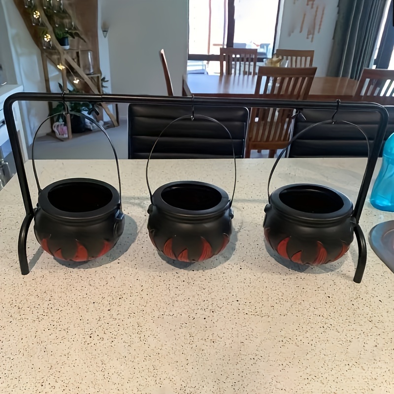 Witches Cauldron Serving Bowls On Rack, Halloween Decor, Halloween Party  Decorations, Black Plastic Candy Bucket Cauldron For Indoor Outdoor Home  Kitchen Decoration, Weird Stuff, Scene Decor, Cute Aesthetic Stuff, Cool  Gadgets, Unusual