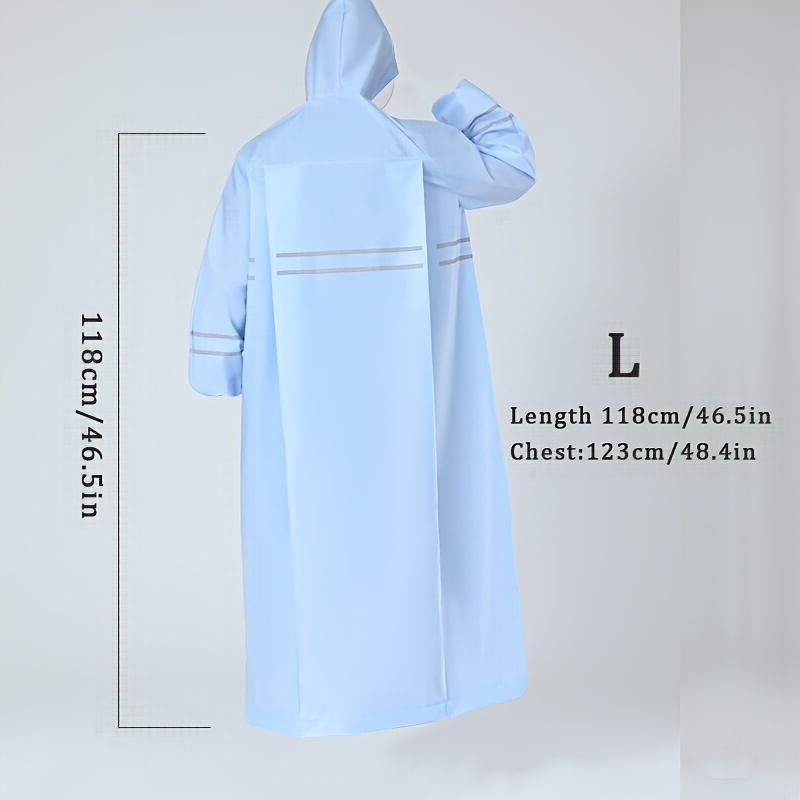 Men's Portable Rain Poncho Reflective Thickened Large - Temu