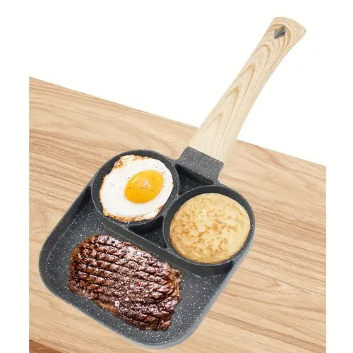 1pc Nonstick Egg Pan Divided Grill Frying Pan All In One Breakfast Cookware  4 Section Skillet Mini Pancake Pan For Egg Bacon And Burgers Beige, Free  Shipping, Free Returns