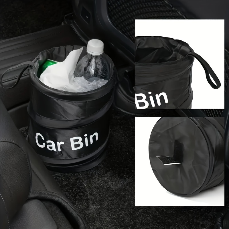 Leather Car Trash Can Car Accessories, Mini Foldable Car Bin For Trash  Containing & Car Stuff Storing, Uxury Car Door Organizer