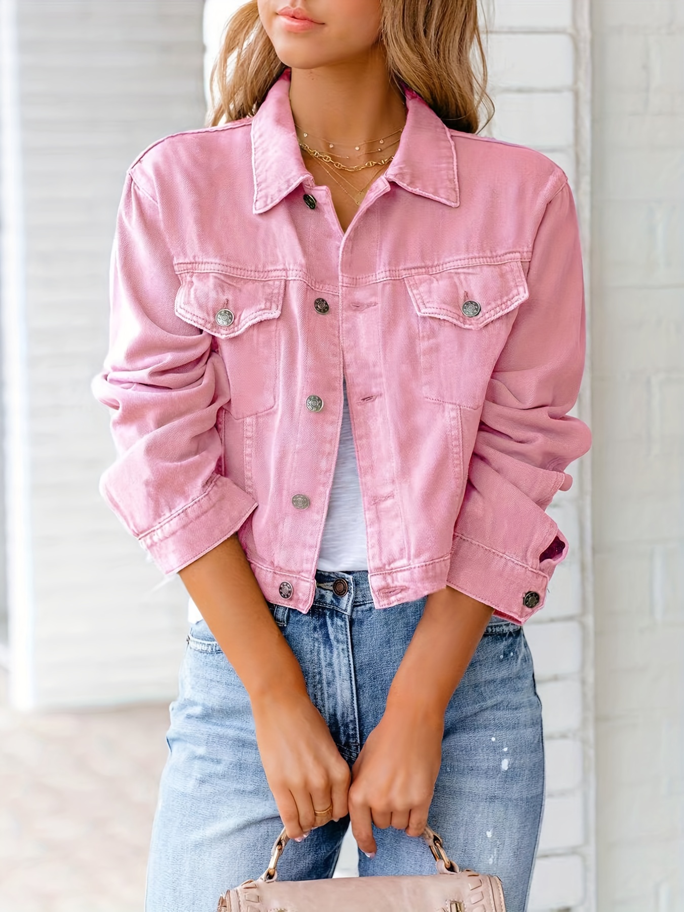 Women's Pink Denim Jackets
