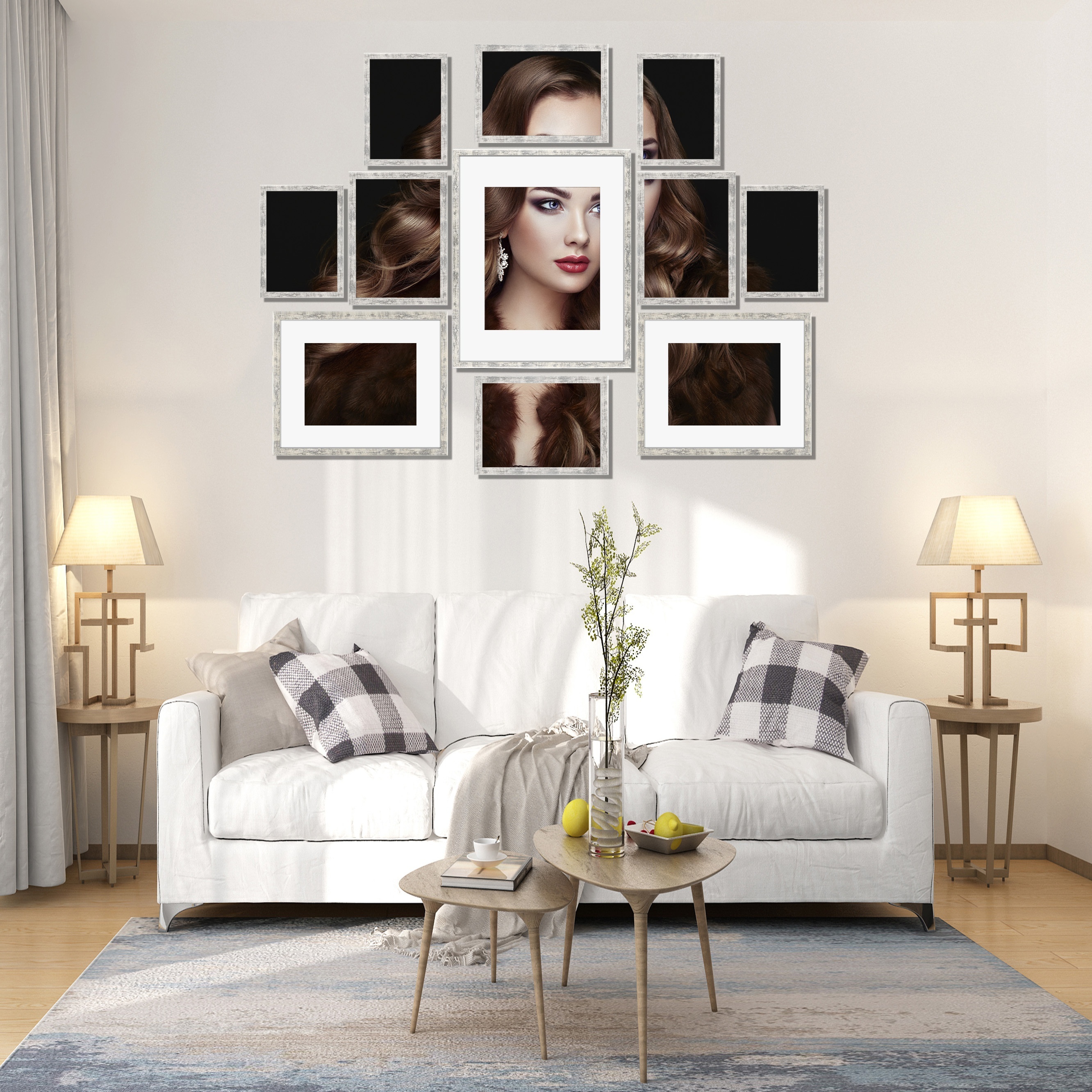 Picture Frames, White Multi Photo Kit, Gallery Wall Decor, Tabletop Display  Horizontal Or Vertical Frame Hanging Mount, For Desk Family Mural Collage  Bundle, Home Decor - Temu
