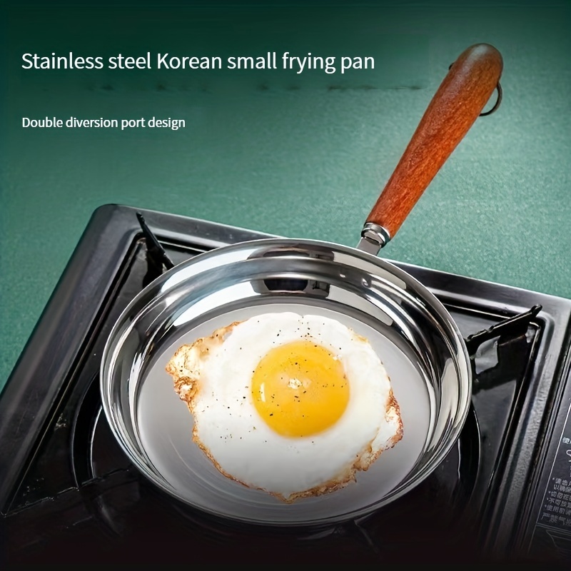Stainless Steel Frying Pan ( To ), 3 Layers Food Grade Skillet,  Multi-functional Egg Fry Pan, Omelet Pan, For Gas Stove Top And Induction  Cooker, Kitchen Utensils, Kitchen Gadgets, Kitchen Accessories, Home