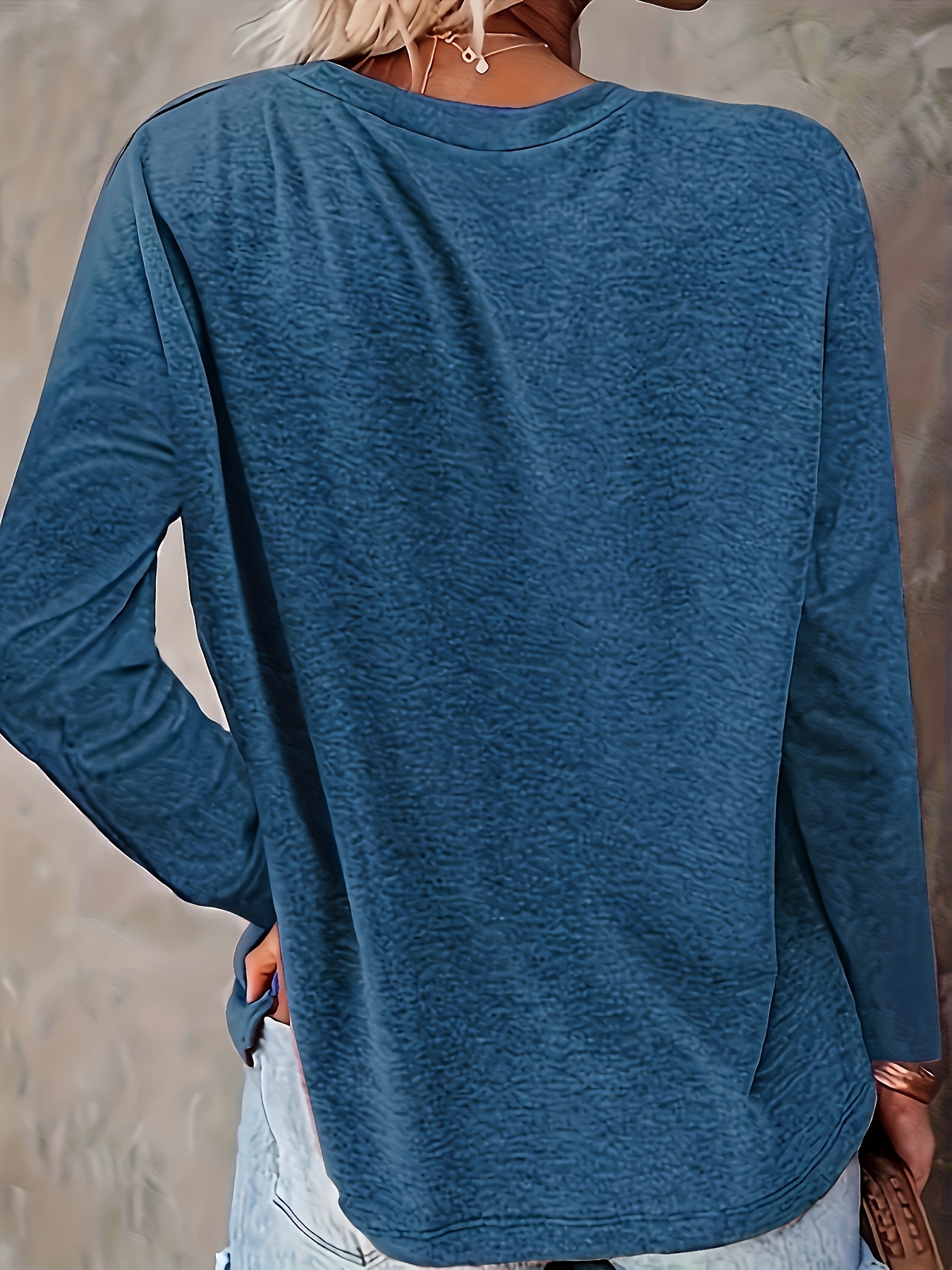 Halloween Pumpkin Print Tee, Casual Long Sleeve Crew Neck T-shirt, Women's Clothing