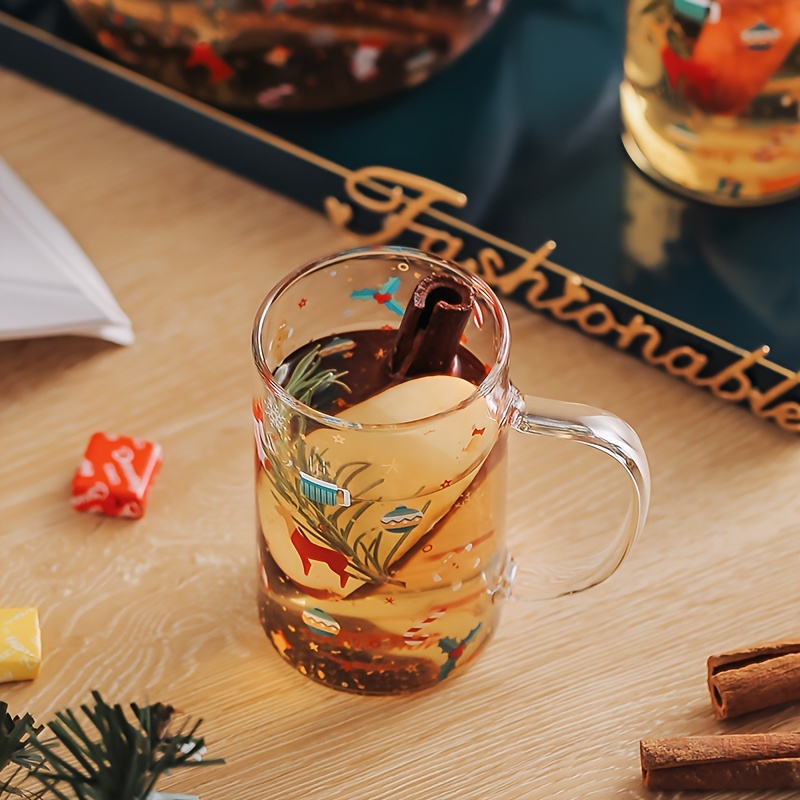 Hot Toddy Season Glass Mug With Handle 