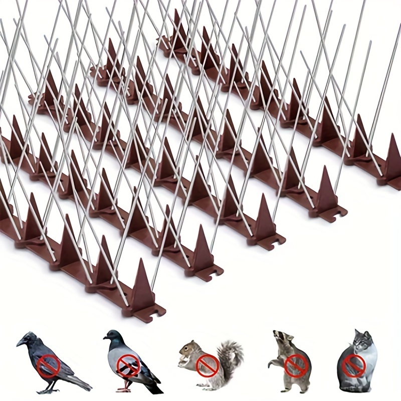 5m Anti-pigeons Pointes Balcon Anti-oiseaux Inox Epouvantail pour Oiseaux  10 Pcs