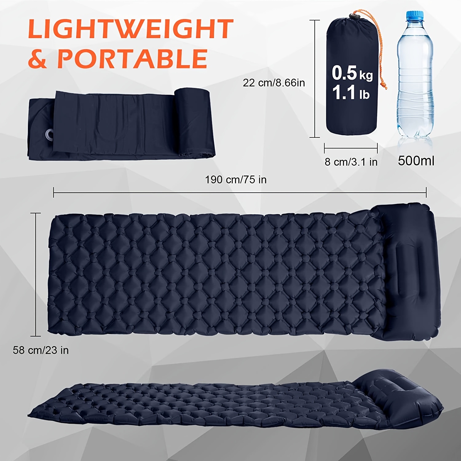 Portable Inflatable Cushion for Camping and Travel, Essential Air Cushion