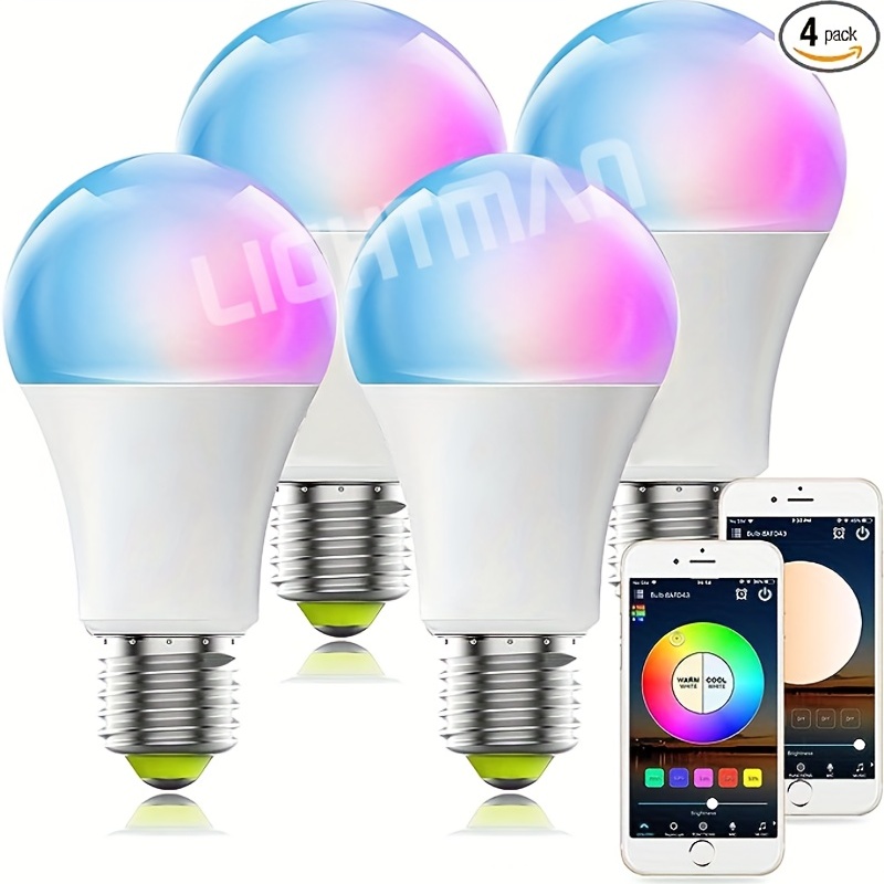 Homekit App Smart Lamp 9w Wifi Led Ampoule Siri Voice Control Rgb