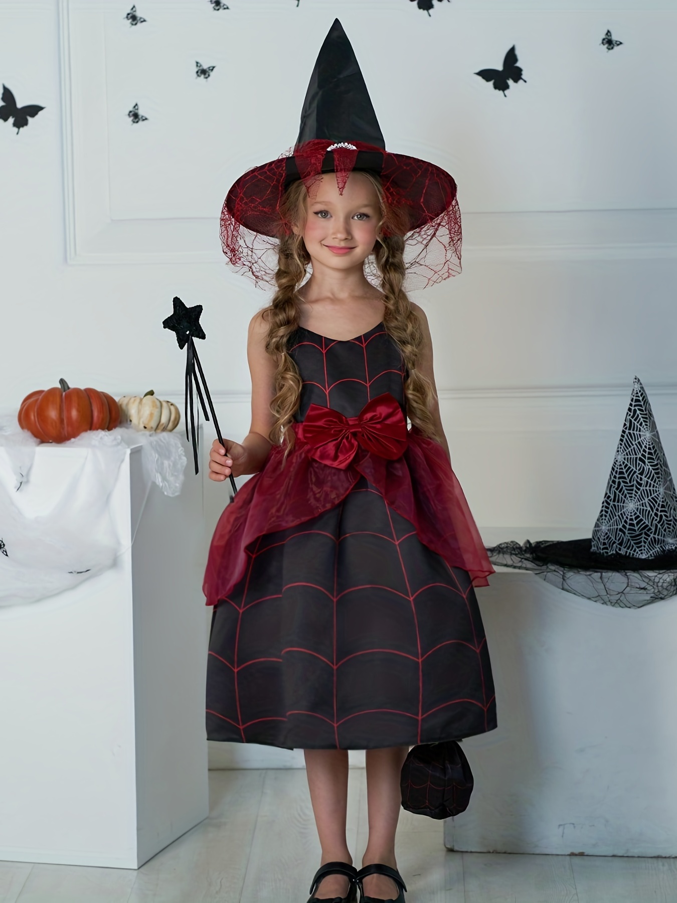 Halloween Costume Girl Witch Dress Children Cosplay Costume 