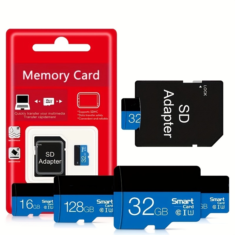 Micro Tf Carte SD 16 Go 32 Go Carte mémoire SDHC Carte Flash haute vitesse  64 Go 128 Go SDXC Mini Flash Drive pour Smartphone - Temu France