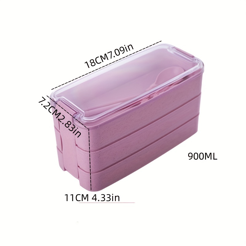 Bento Box Adultos Caja Almuerzo 3 Capas Vajilla Portátil - Temu