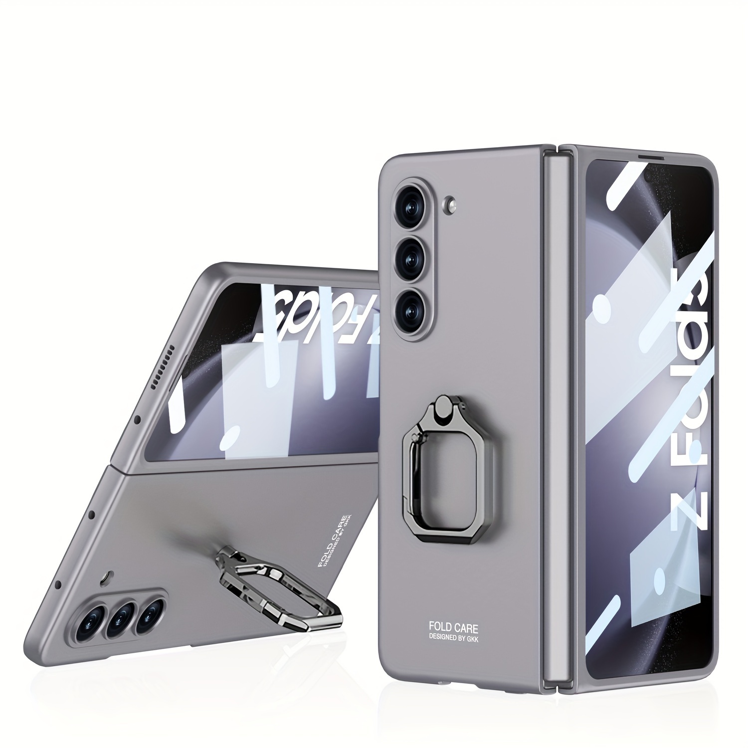 Galaxy Z Fold 5 Funda Teléfono Soporte Anillo Metal - Temu Chile