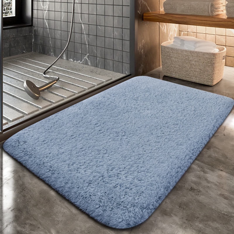 Casa de banho super grosso fibra fluff tapete banho chuveiro tapetes do  quarto chenille tapete do