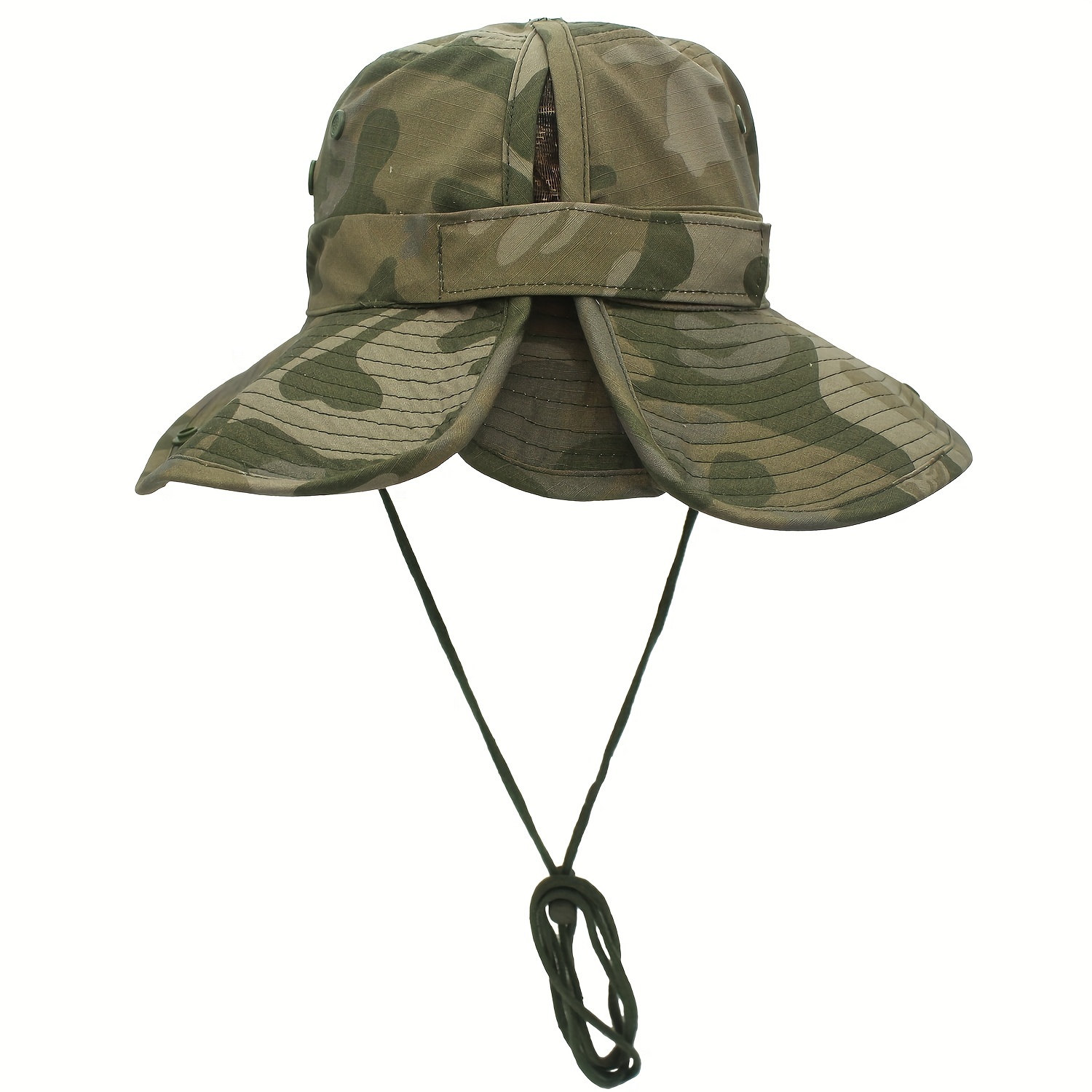 Outdoor Wide Brim Boonie Hat Upf 50+ Uv Protection - Temu