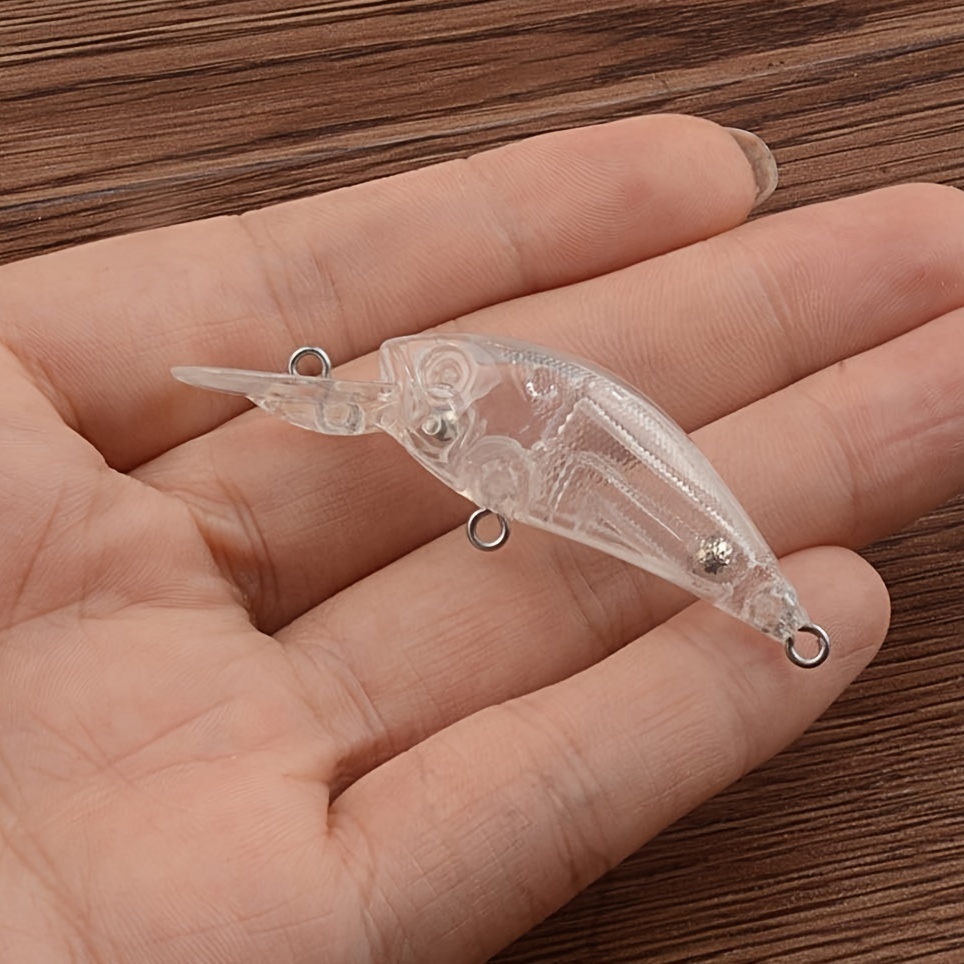 5pcs Transparent Fishing Lures Blank Hard Body Bait Fishing Bass