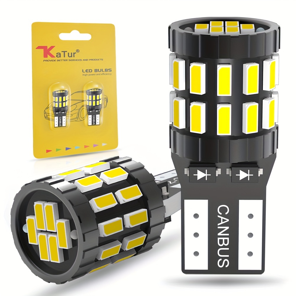 Lot de 10 Ampoules LED T10 W5W Canbus Sans Erreurs 15pcs SMD 4014 Lampes  LED Voiture