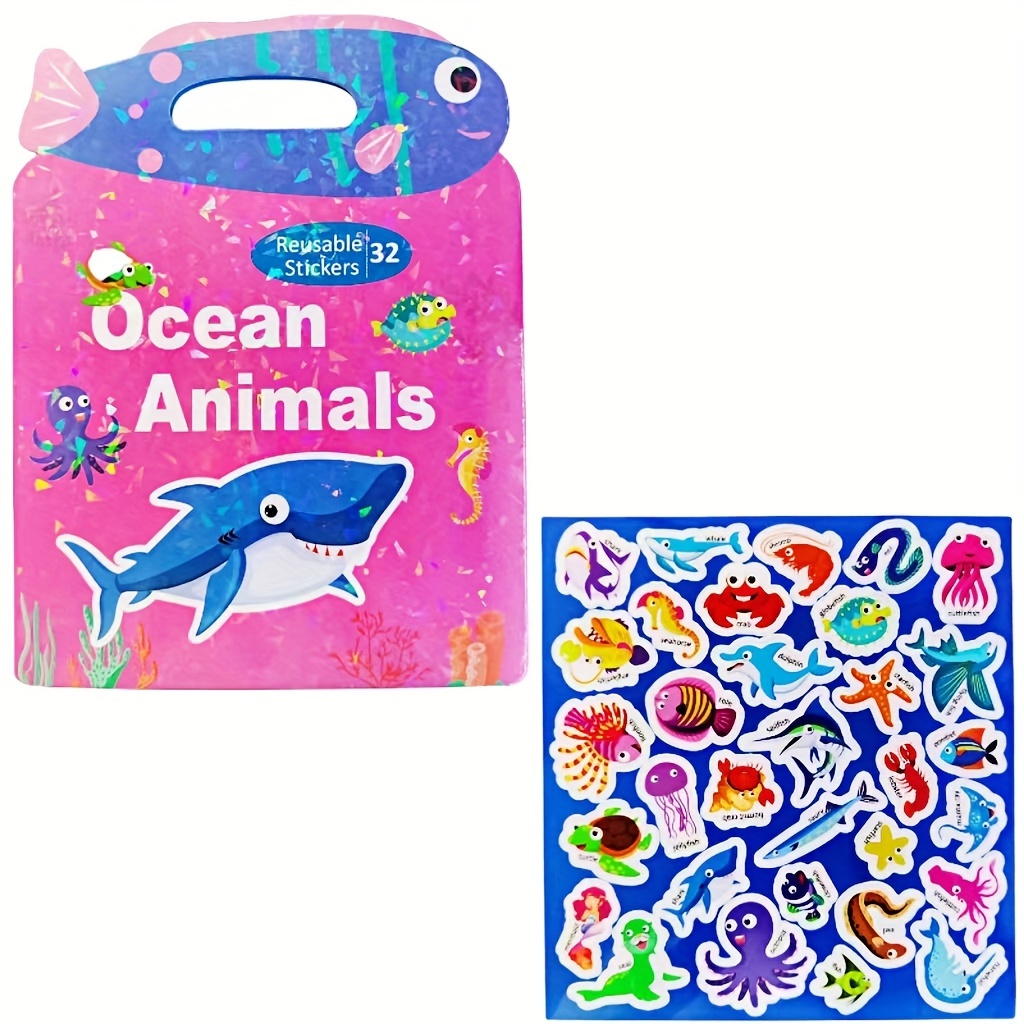 Reusable Sticker Books Children Gift Waterproof Double Side - Temu
