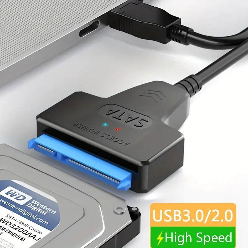 Câble SATA Vers USB 3.0 / 2.0 Jusqu'à 6 Gbps Pour Disque Dur - Temu Canada