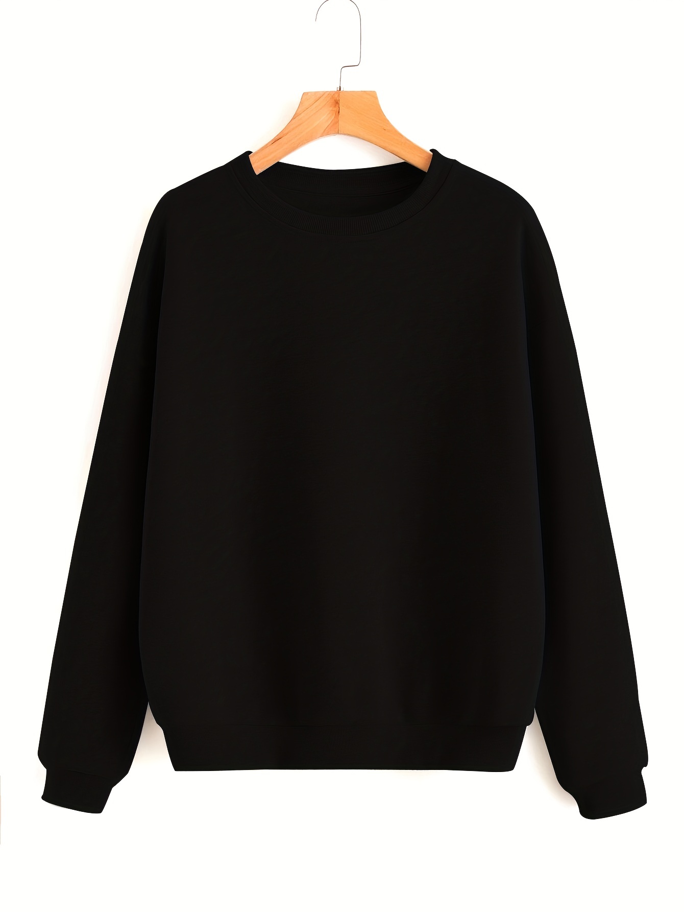 Plain black hot sale sweatshirt for womens