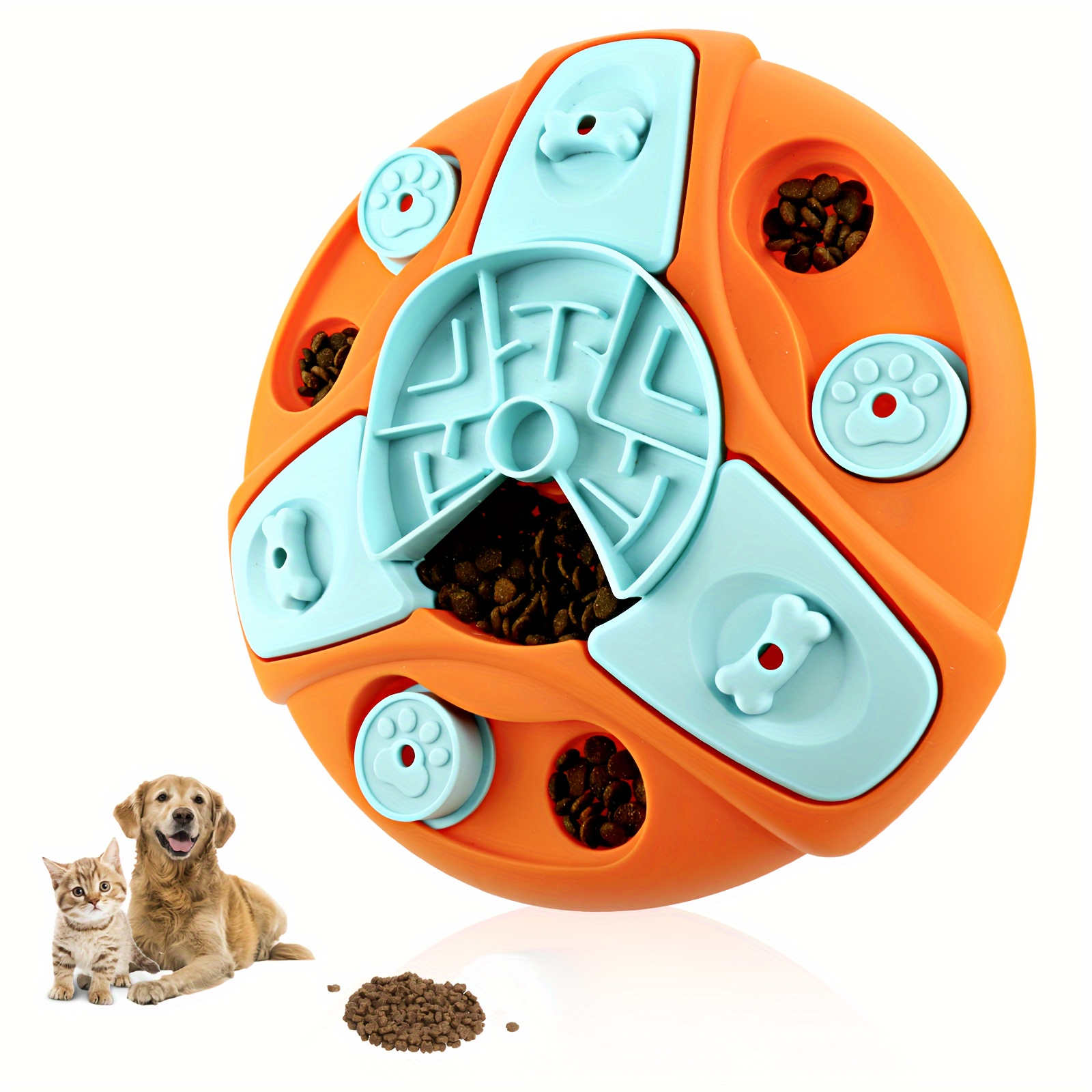 Dog Puzzle Slow Feeder Plate, Plastic Dog Food Bowl, Slow Feeder Dog Food  Treat Dispenser Toy, Interactive Dog Training Toy Enrichment Gift - Temu