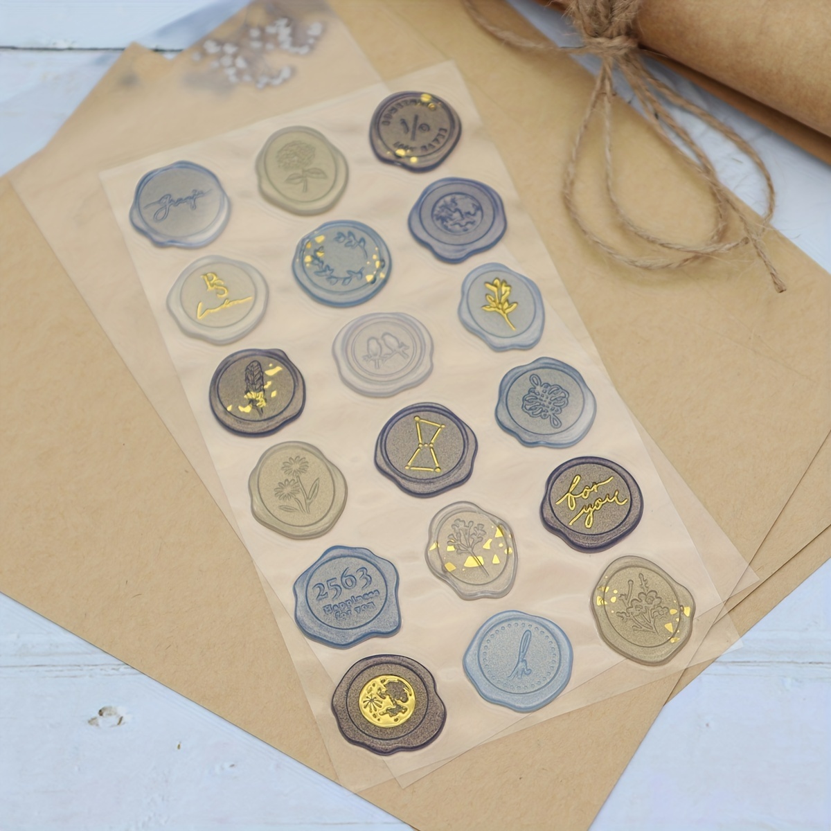 Flower Envelope Seals / Stickers 