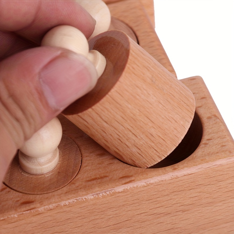 Montessori Knobbed Cylinder Socket Wooden Toy