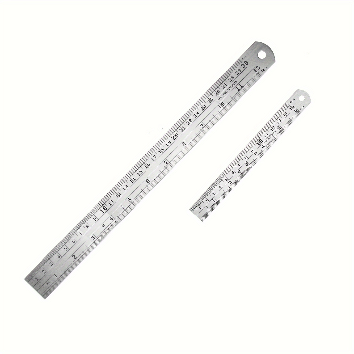 Stainless Steel Ruler And Metal Rule Kit With Conversion - Temu