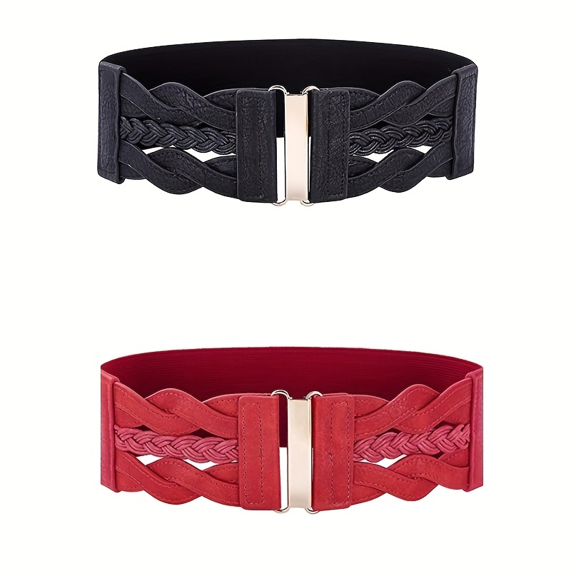 Red & Purple Louis Vuitton Braided Belt