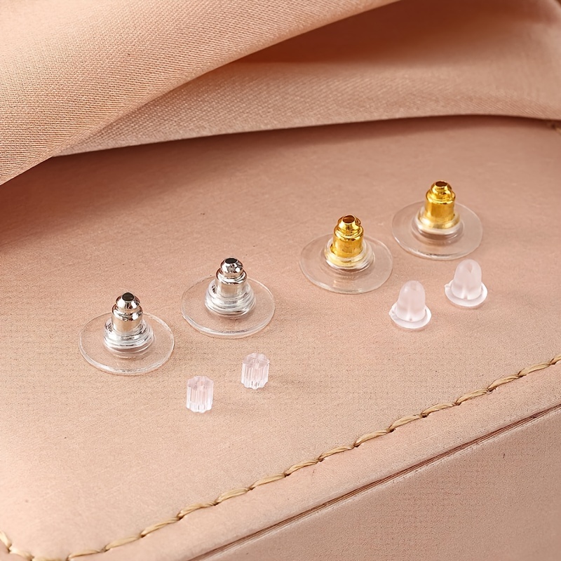 4 Styles Silicone Earring Backs For Studs Clear Earring - Temu