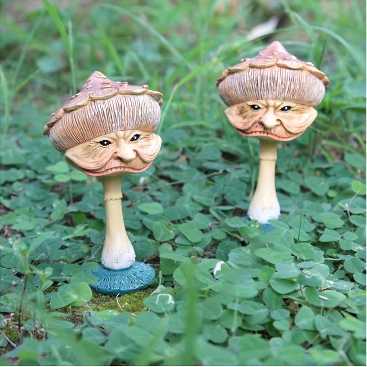 1pc drôle visage humain champignon résine statue champignon - Temu Belgium