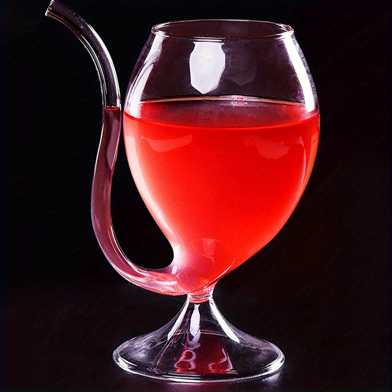 Wine Glass Straw Vampire Enhance Built In Tube Straw Special Cup Best Gift  300ml New Glass Cup - AliExpress