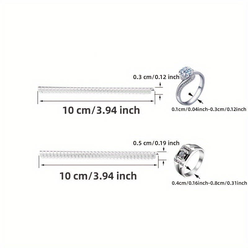 4pcs Transparent Anti-slip Ring Size Adjuster Set For Loose Rings