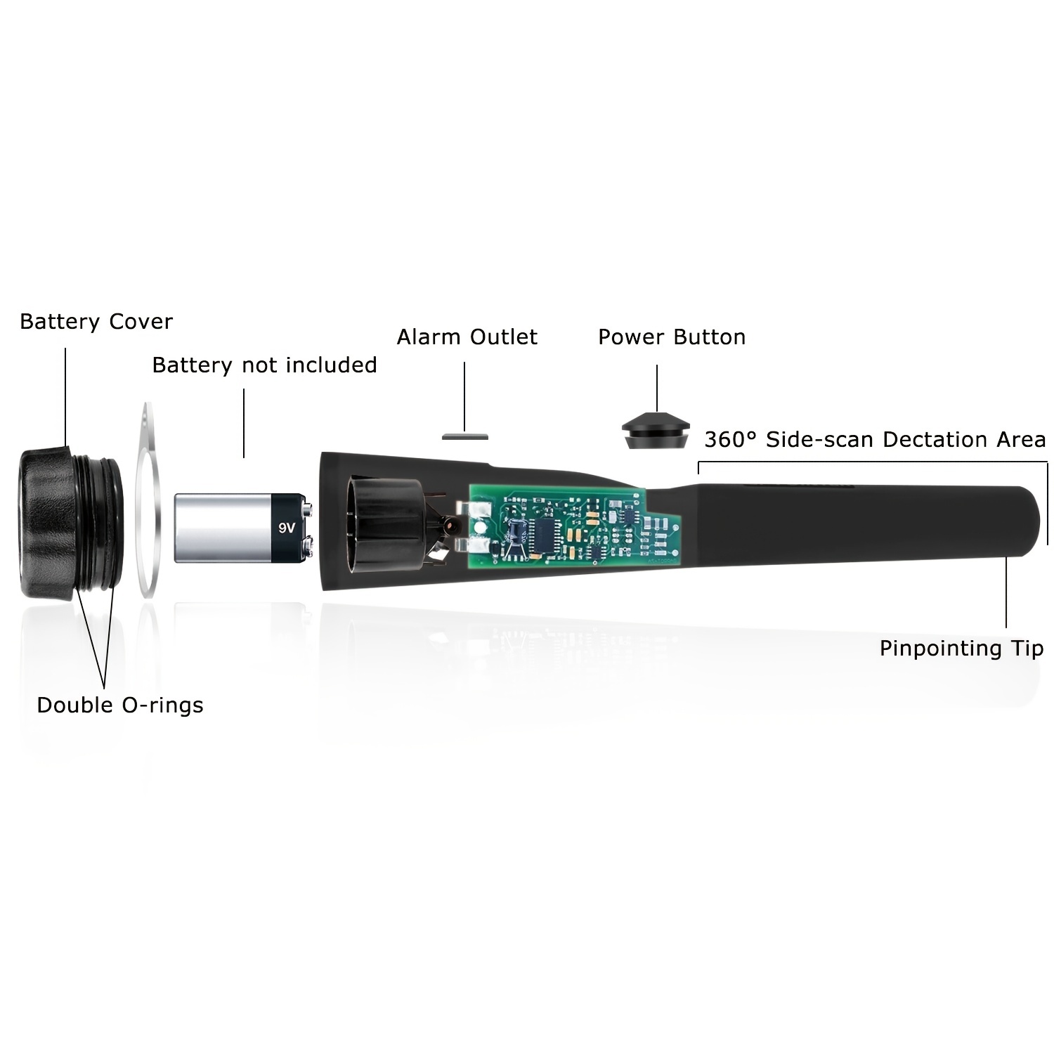 Metal Detector Treasure Hunting Tool Buzzer Vibration Sound Temu