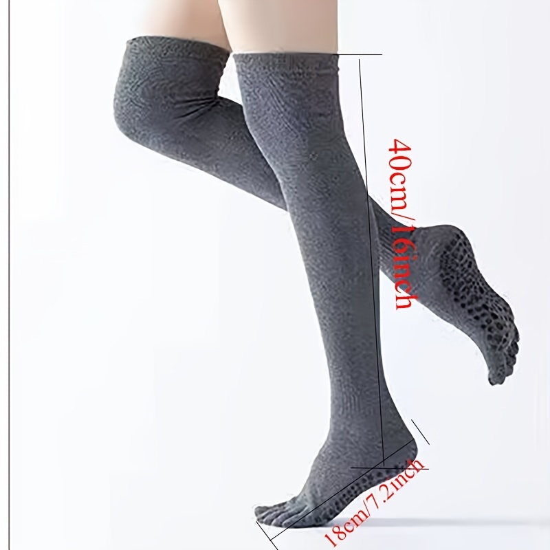 Five Toe Split Silicone Bottom Non Slip Yoga Socks Thermal - Temu