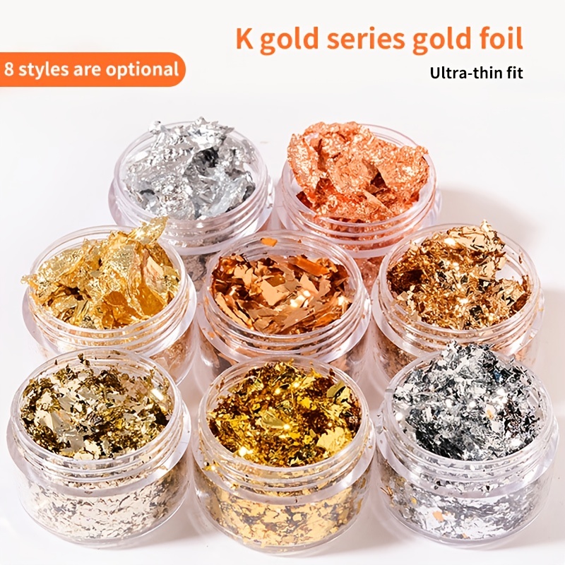 Nail Foil 3d Sparking Flakes For Nails, Metallic Nail Glitter For