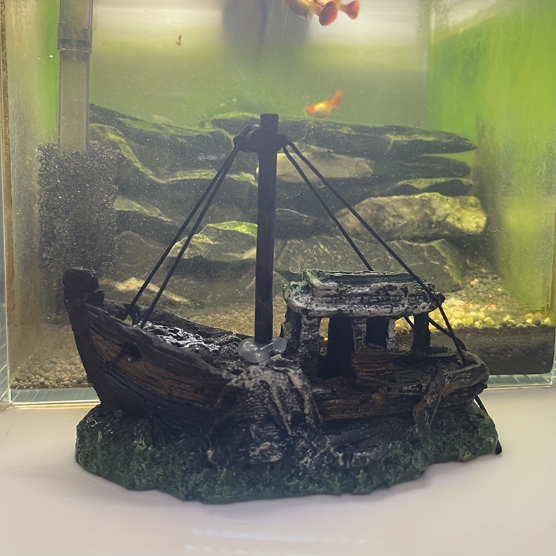 sunken pirate ship aquarium decoration