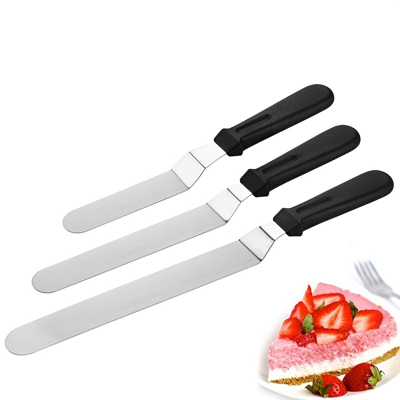 Baker's Secret - 10 Stainless Steel Icing Spatula for Cakes, Angled  Spatula for Icing, Cake Decoration Accessories