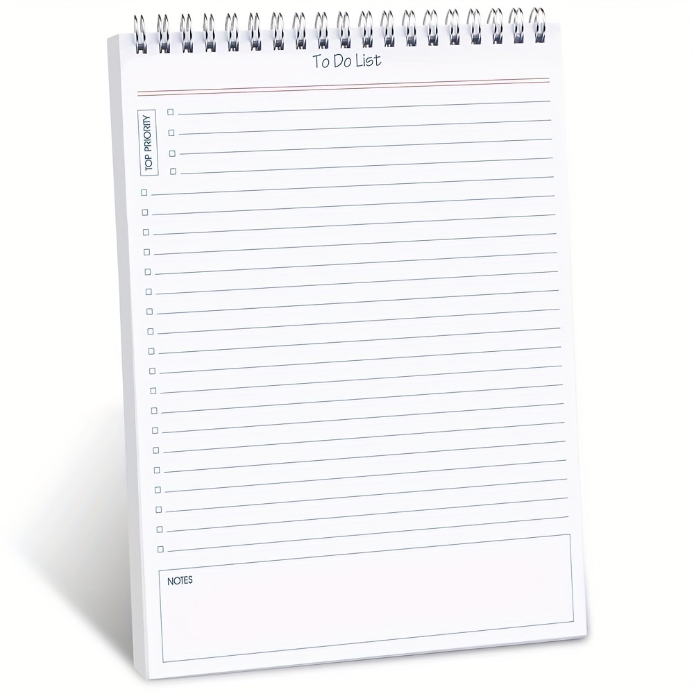To Do List Notepad - Daily Planner Pad Undated 52 Sheets Tear Off, 6.5 x  9.8 Planning Pad Checklist Productivity Note Pad for Work and Personal
