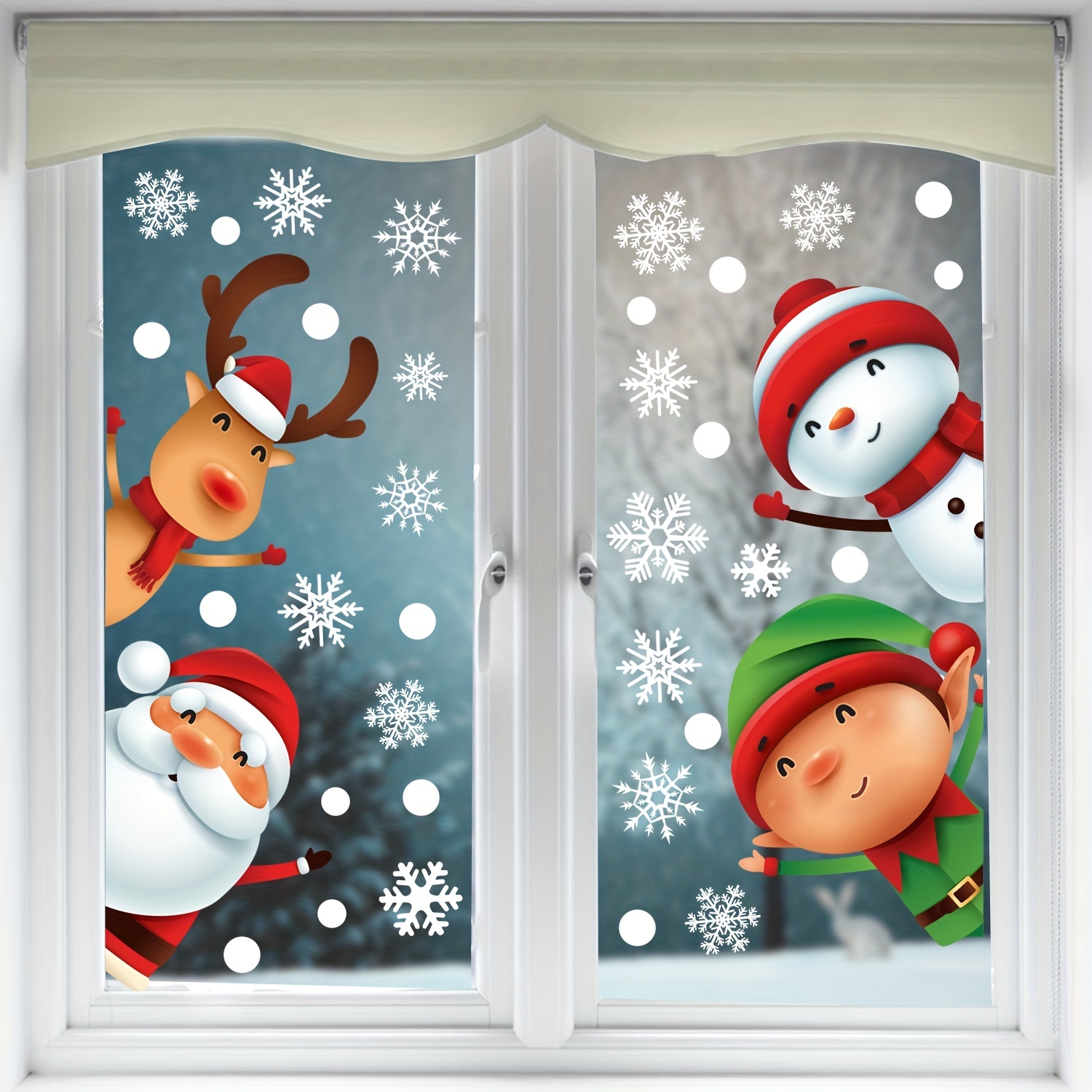 Christmas Snowflake Window Stickers For Glass Xmas - Temu