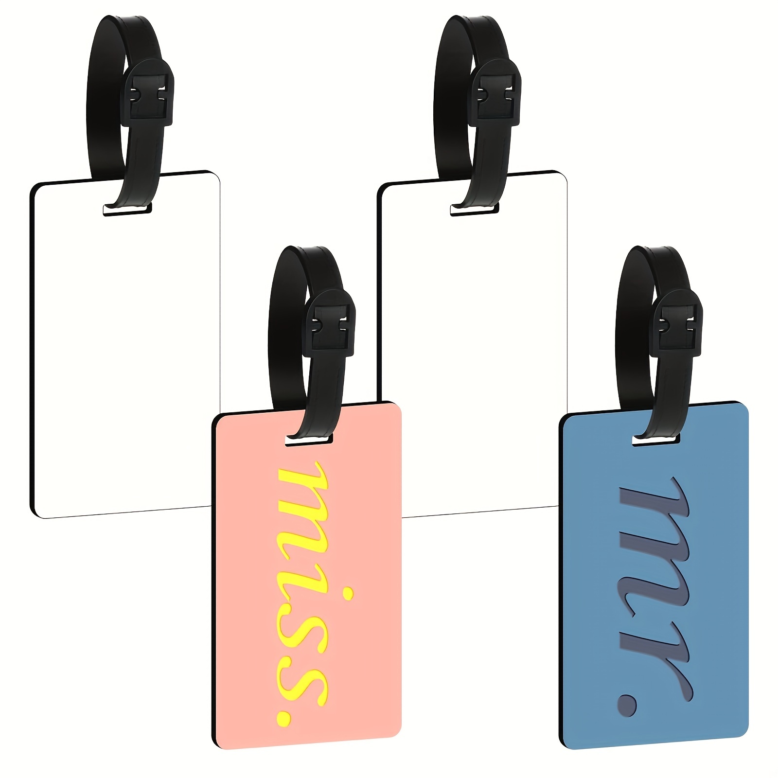 Sublimation Luggage Tags PU Leather Name Tag Blank Suitcase Tags Heat  Transfer Bag Tags Business ID Card Holder Travel ID Tags for DIY Travel  Suitcase
