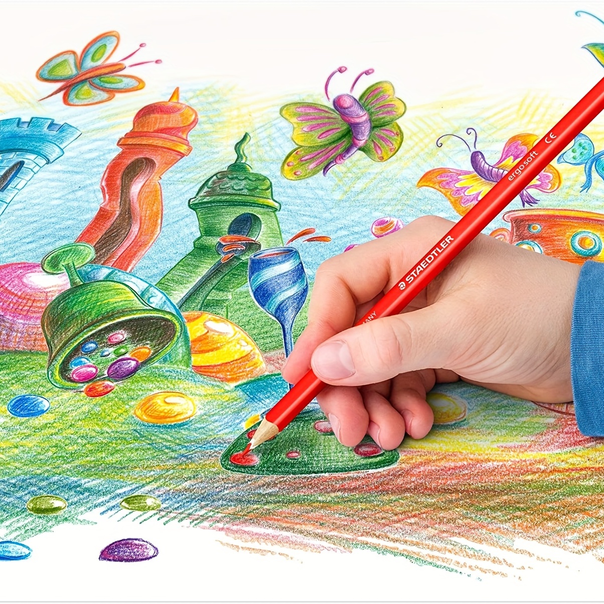 Colour Painting Pencil, Coloured Pencils Set, Soft Core Drawing