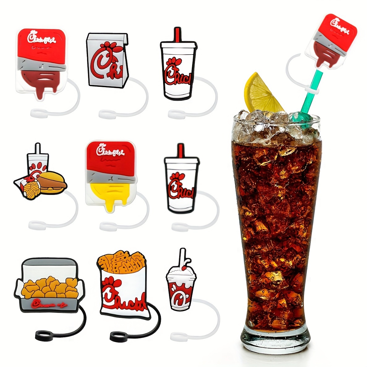 Straw Cover ,reusable Drinking Straw Lids Stanley Cup Straw Accessories  Splash Straw Protector Portable Straw Toppers Dust Straw Decoration - Temu